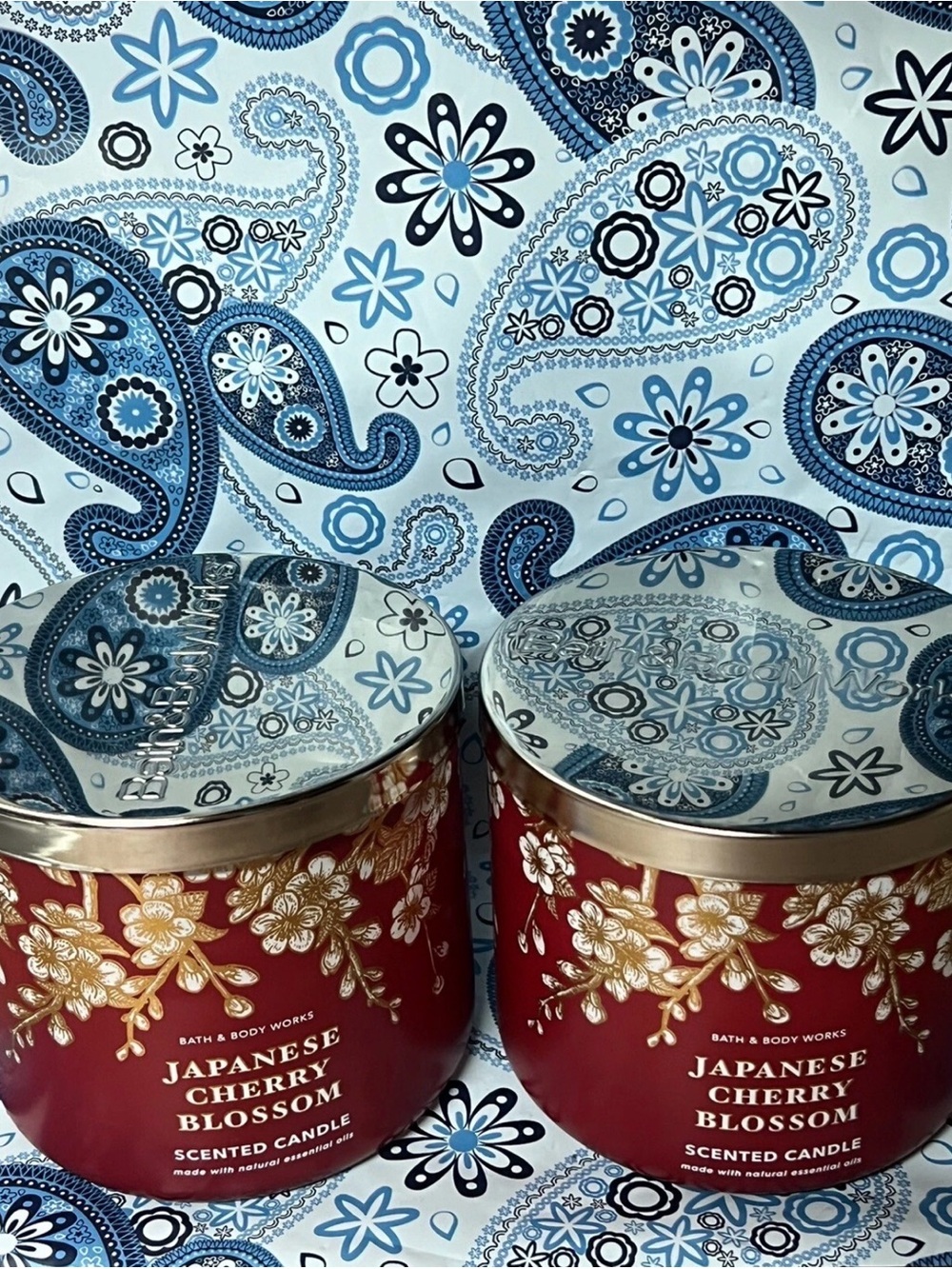 2 Bath & Body Works Japanese Cherry Blossom Scented Candle -